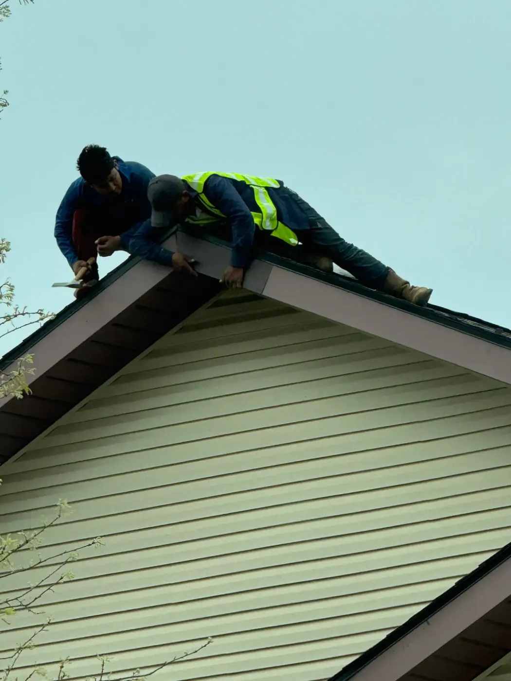 Commercial roof inspection documented in Allisonville